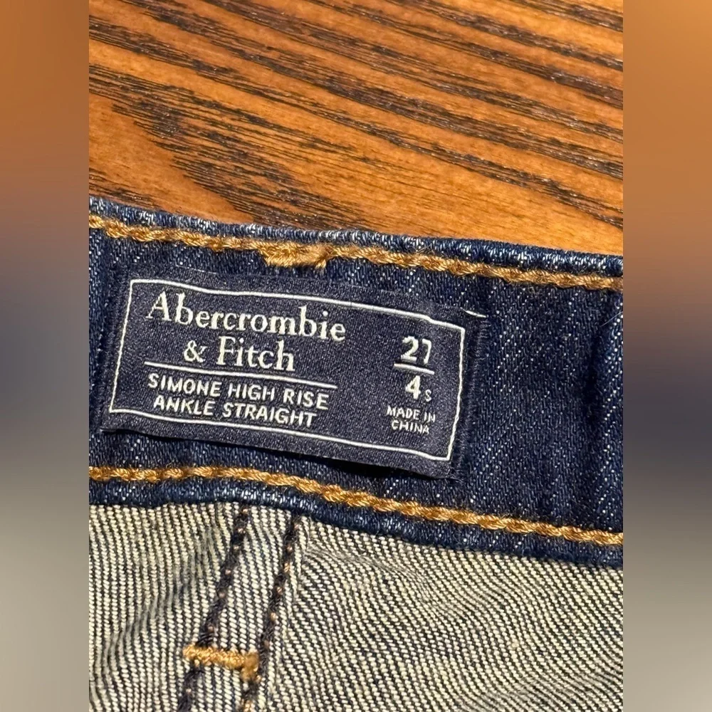 Abercrombie‎ & Fitch Simone High Rise Ankle Straight Women’s 27 4S Blue nwt